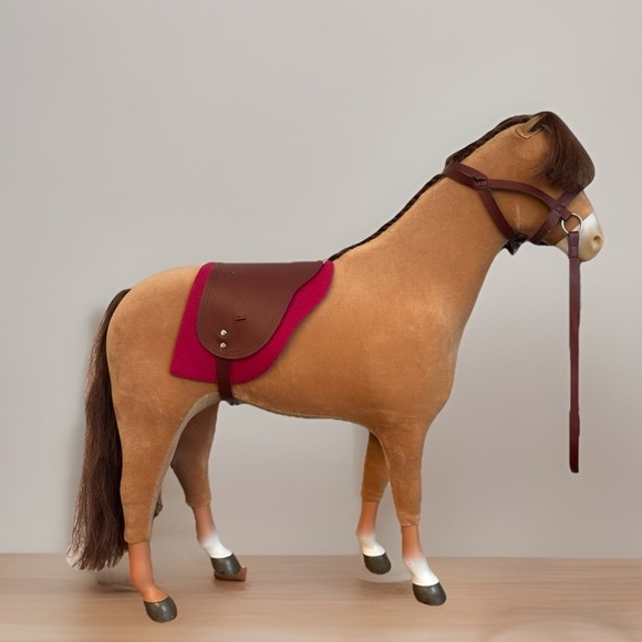 American Girl Doll Horse 19 Inches Brown Chestnut Retired Pony Equestrian Play - Picture 5 of 16